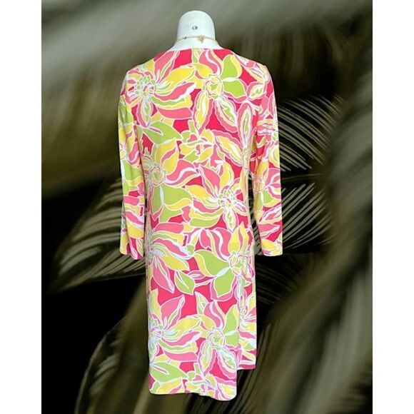 Cappagallo Ladies Tropical Floral Shift Dress w/Necklace Sz S EUC‎ - Picture 5 of 8
